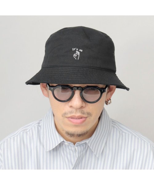 Besiquenti(ベーシックエンチ)/BASIQUENTI ベーシックエンチ バケットハット 帽子 刺繍 バケハ コットン/img25