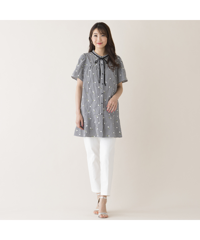 チューリップ様(専用)チュニック 接触冷感】インナー付チューリップ袖チュニック - ベルーナ【公式】