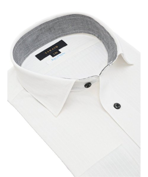 TAKA-Q(タカキュー)/アイスカプセル スタンダードフィット ワイドカラー長袖ニットシャツ 長袖 シャツ メンズ ワイシャツ ビジネス ノーアイロン 形態安定 yシャツ 速乾/img01