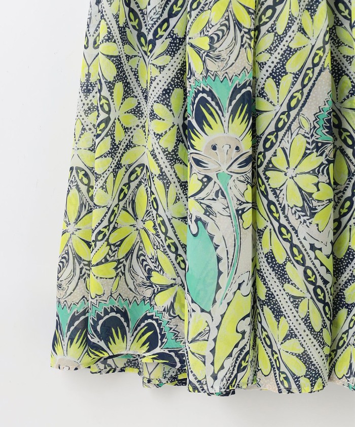 美品　グレースコンチネンタル　シフォンプリントティアードワンピース シフォンプリントティアードワンピース / GRACE CONTINENTAL | GRACE