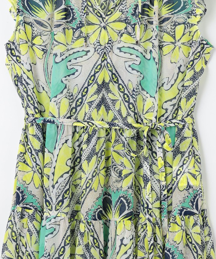 美品　グレースコンチネンタル　シフォンプリントティアードワンピース シフォンプリントティアードワンピース / GRACE CONTINENTAL | GRACE