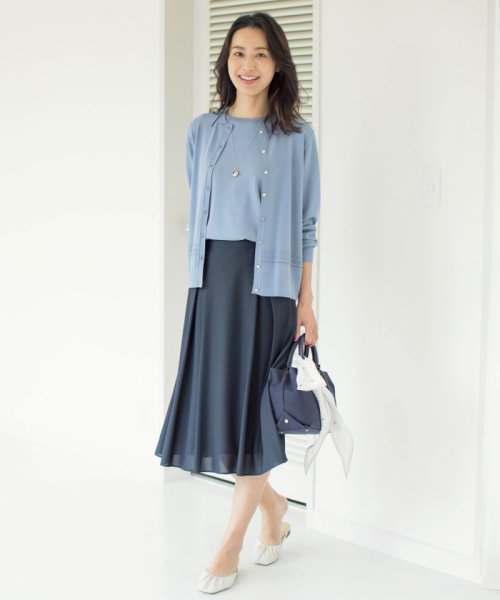 J.PRESS LADIES（LARGE SIZE）(J．プレス　レディス（大きいサイズ）)/【洗える】レーヨンエリートストレッチ 編み柄 カーディガン/img02