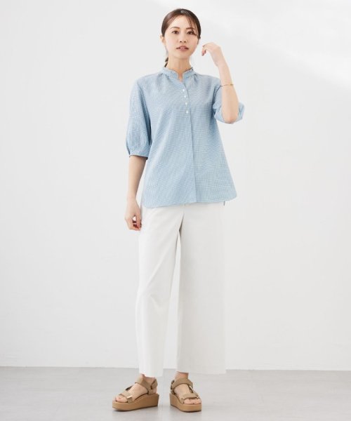 J.PRESS LADIES（LARGE SIZE）(J．プレス　レディス（大きいサイズ）)/【洗える・吸水速乾】麻シェルドライ セミワイド パンツ/img27