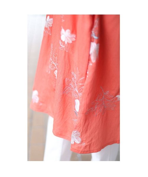 Sawa a la mode(サワアラモード)/レディース 大人 上品 優美に咲く花刺繍チュニックワンピース/img07