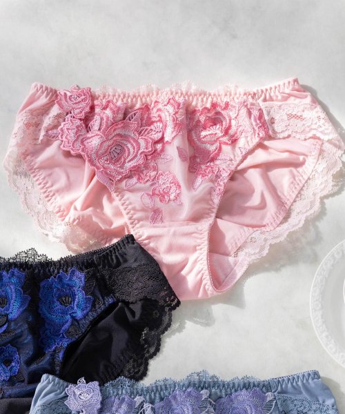 fran de lingerie(フランデランジェリー)/ゴージャス薔薇刺繍しっかりフィット 「グレースイストグランデ ショーツ」 ショーツ/img17