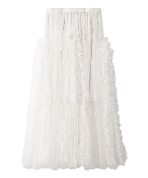 ラッフルボリュームチュールスカート 予めご了承ください