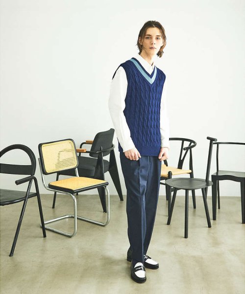 ケーブル編み チルデンベスト ケーブル編み チルデンベスト W1275115739(9724円)