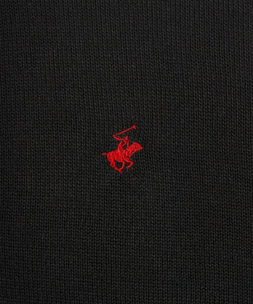 BEVERLY HILLS POLO CLUB(ビバリーヒルズポロクラブ)/【BEVERLY HILLS POLO CLUB/ビバリーヒルズポロクラブ】ワンポイントロゴ刺繍ハーフＺＩＰニットプルオーバー/img34