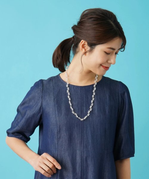 ガラスビーズネックレス 