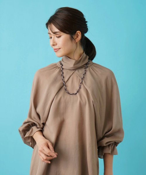 ガラスビーズネックレス 