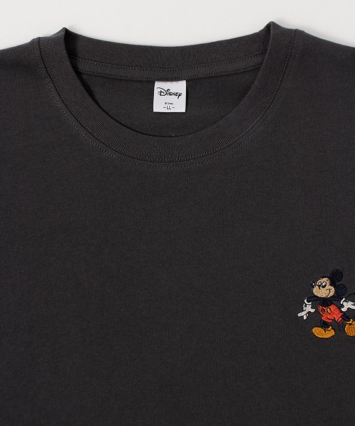 DISNEY(DISNEY)/【DISNEY/ディズニー】ミッキーマウスMickey Mouseワンポイント刺繍7分袖Tシャツ/img16