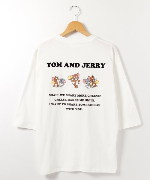 ALWAYS GOOD TIME NEW BASIC STORE(オールウェイグッドタイムニューベーシックストア)/【TOM & JERRY/トムとジェリー】ワンポイント刺繍7分袖Ｔシャツ/img12