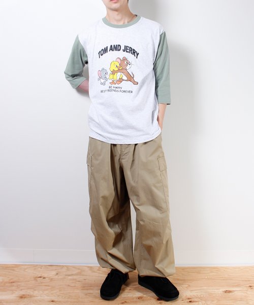 ALWAYS GOOD TIME NEW BASIC STORE(オールウェイグッドタイムニューベーシックストア)/【TOM & JERRY/トムとジェリー】プリント7分袖Ｔシャツ/img01