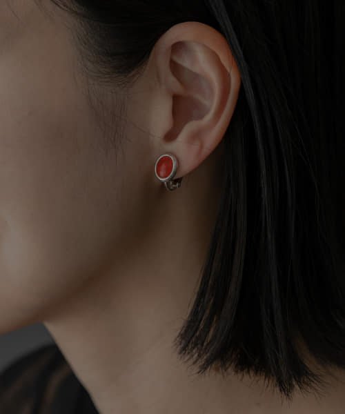 SMELLY(スメリー)/SMELLY so’　carnelian oval earring/img06