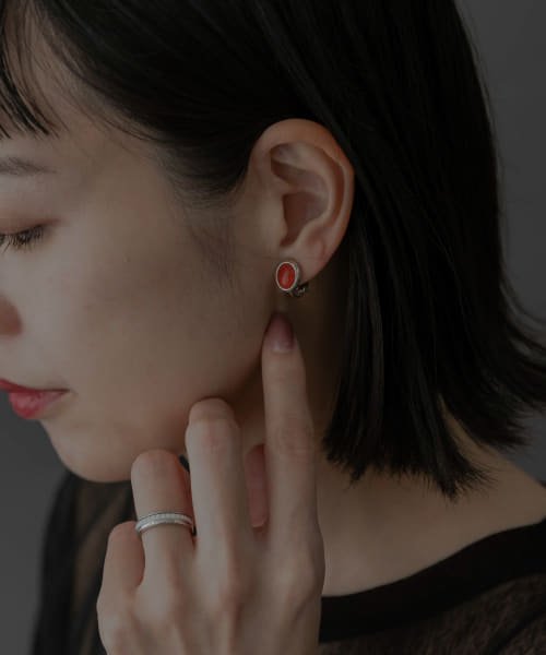 SMELLY(スメリー)/SMELLY so’　carnelian oval earring/img07