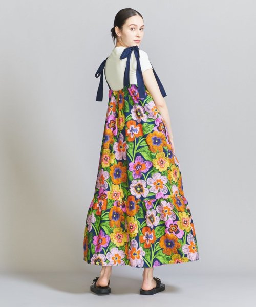 ＜FRNCH＞フラワープリント リボンワンピース  Z1360348738(10450円)