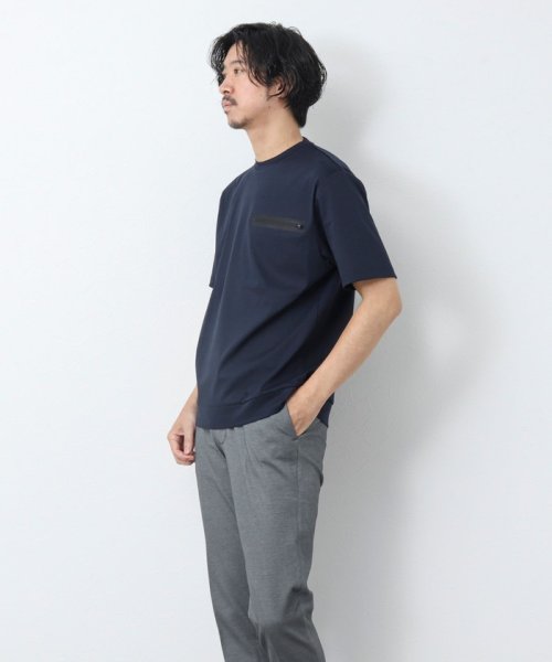 Stutostein(シュテットシュタイン)/シルケットスムース 圧着ジップポケットTシャツ/img14