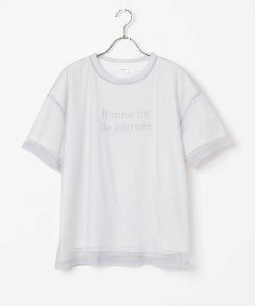 Honeys(ハニーズ)/インナー付チュールＴ トップス Tシャツ カットソー 半袖 セットアイテム チュール /img27