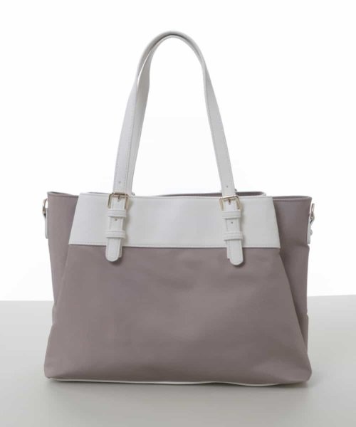 MK MICHEL KLEIN BAG(エムケーミッシェルクランバッグ)/【2WAY】異素材切り替えデザイントートバッグ/img02