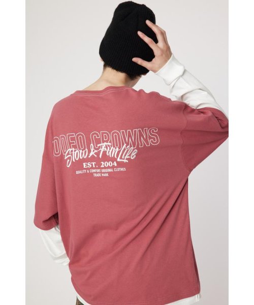 RODEO CROWNS WIDE BOWL(ロデオクラウンズワイドボウル)/ロゴレイヤードL/S Tシャツ/img15