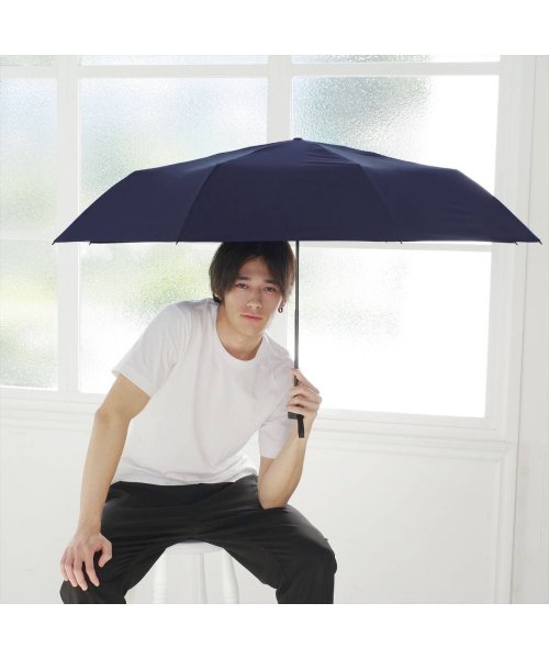 nifty colors(ニフティカラーズ)/ニフティカラーズ 折りたたみ傘 晴雨兼用 nifty colors 傘 雨傘 コンパクト UV 大きめ 手動 収納袋 ピーチドロップ 耐風ミニ65 5184/img02