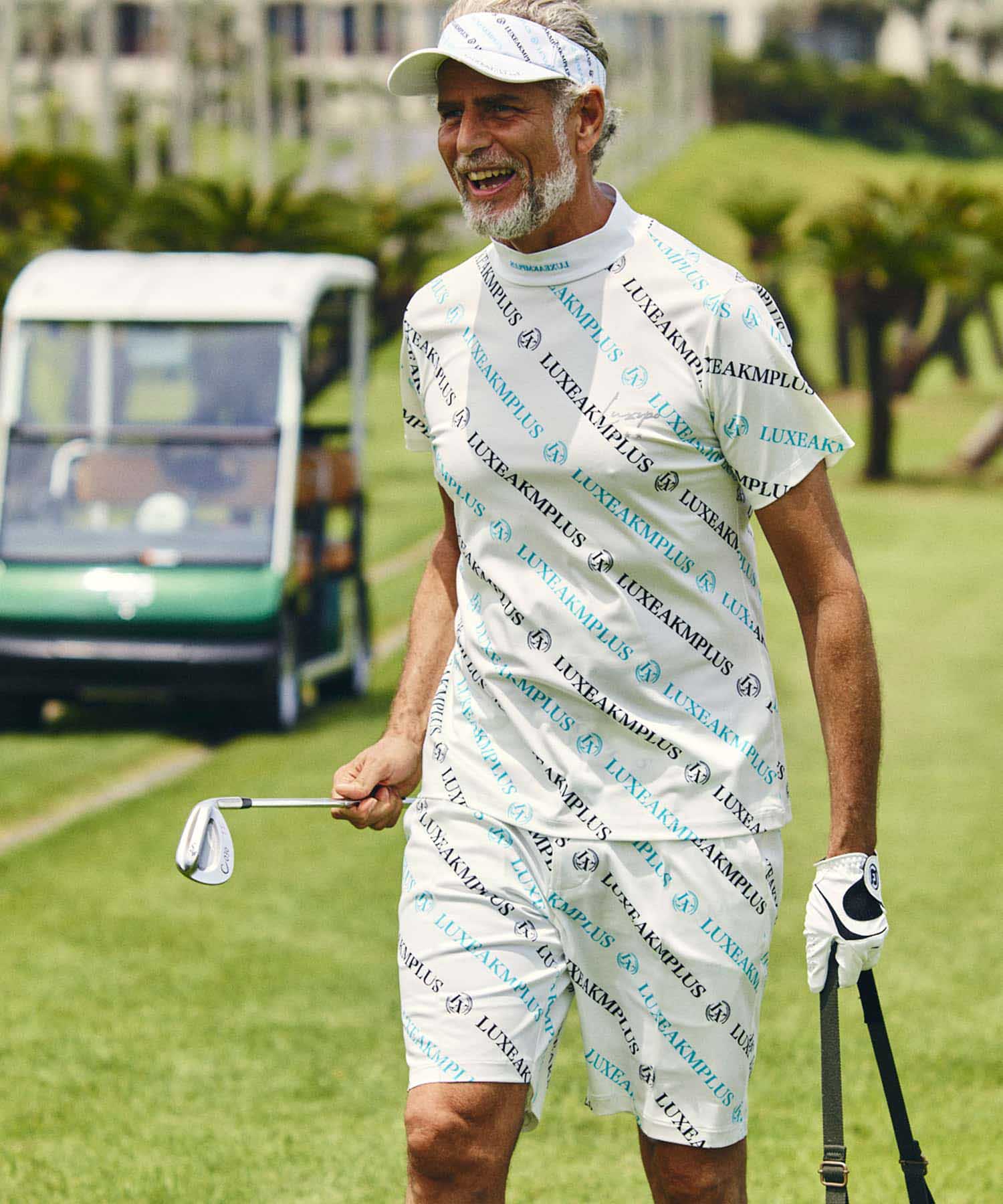 LUXEAKMPLUS / 頼もしく GOLF ゴルフ サイドロゴ トラックパンツ M 