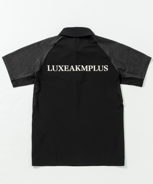 LUXEAKMPLUS(LUXEAKMPLUS)/LUXEAKMPLUS(リュクスエイケイエムプラス)ゴルフ 配色バックロゴ半袖ポロシャツ/img19