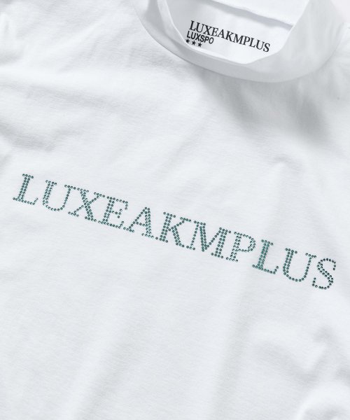 LUXEAKMPLUS(LUXEAKMPLUS)/LUXEAKMPLUS(リュクスエイケイエムプラス)ゴルフ ラインストーンロゴ半袖モックネックTシャツ/img21