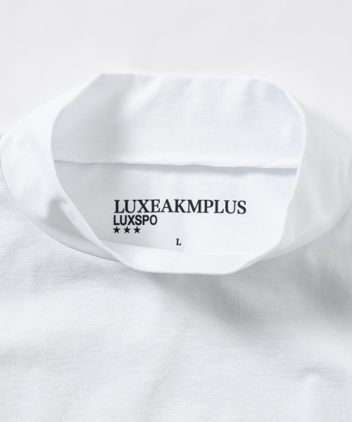 LUXEAKMPLUS(LUXEAKMPLUS)/LUXEAKMPLUS(リュクスエイケイエムプラス)ゴルフ ラインストーンロゴ半袖モックネックTシャツ/img22