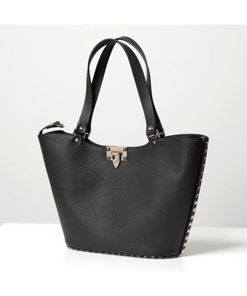 VALENTINO トートバッグ B0N07TAG レザー ロックスタッズ VALENTINO トートバッグ レザー