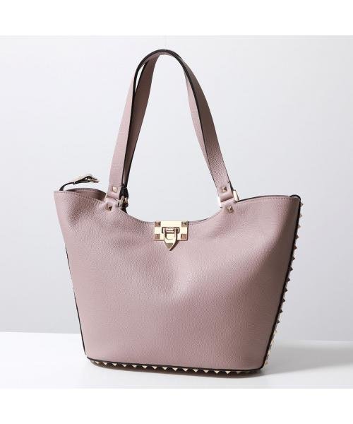 VALENTINO トートバッグ B0N07TAG レザー ロックスタッズ VALENTINO トートバッグ レザー