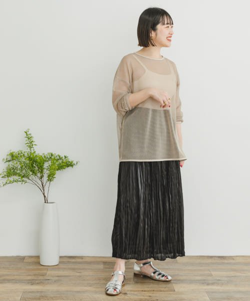 ITEMS URBANRESEARCH(アイテムズ アーバンリサーチ（レディース）)/シャイニープリーツスカート/img07