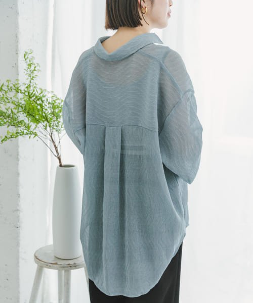 ITEMS URBANRESEARCH(アイテムズ アーバンリサーチ（レディース）)/『接触冷感』ヨウリュウシアービッグシャツ/img45