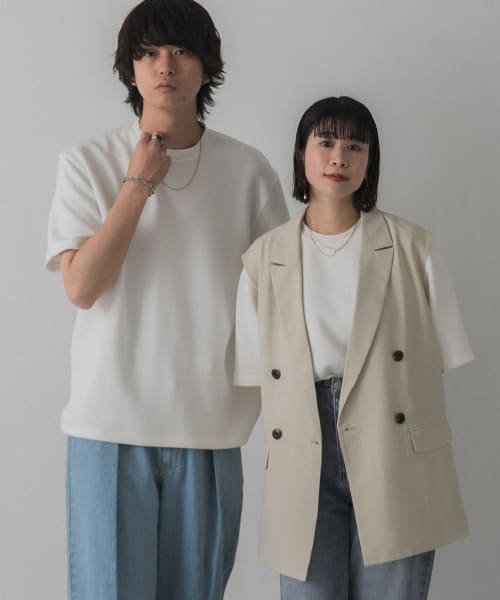 SENSE OF PLACE by URBAN RESEARCH(センスオブプレイス バイ アーバンリサーチ)/『ユニセックス』ダンボールポンチTシャツ(5分袖)/img13