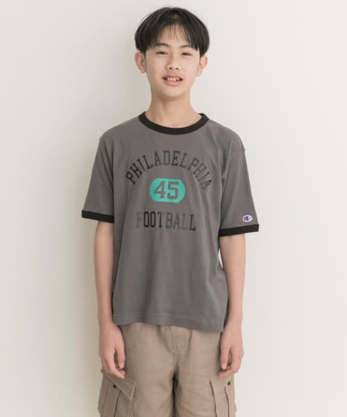 URBAN RESEARCH DOORS（Kids）(アーバンリサーチドアーズ（キッズ）)/『WEB/一部店舗限定』『別注』Champion×DOORS　ベーシックリンガーTシャツ(KIDS)(150cm)/img01