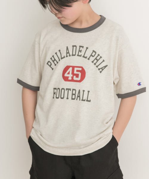 URBAN RESEARCH DOORS（Kids）(アーバンリサーチドアーズ（キッズ）)/『WEB/一部店舗限定』『別注』Champion×DOORS　ベーシックリンガーTシャツ(KIDS)(150cm)/img17