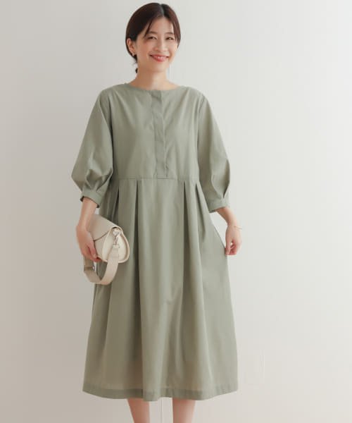 『UR TECH Smart Linen Touch』タックスリーブ切替ワンピース 人気・おすすめ｜使いやすい・旅行におすすめ 品質保証 全国発送