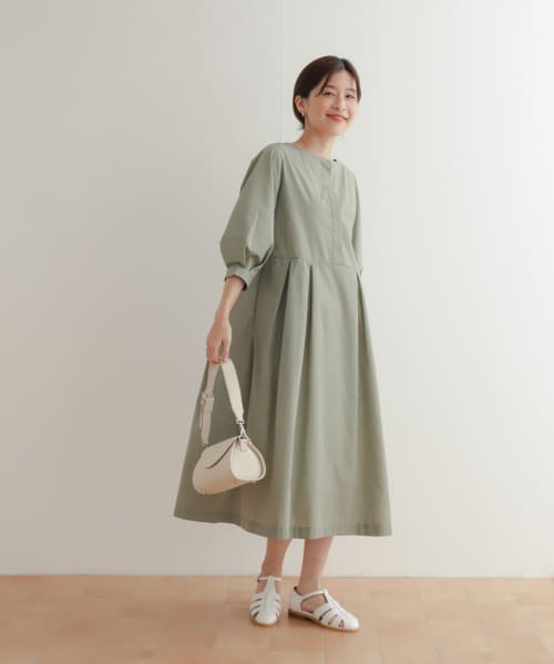 『UR TECH Smart Linen Touch』タックスリーブ切替ワンピース 人気・おすすめ｜使いやすい・旅行におすすめ 品質保証 全国発送