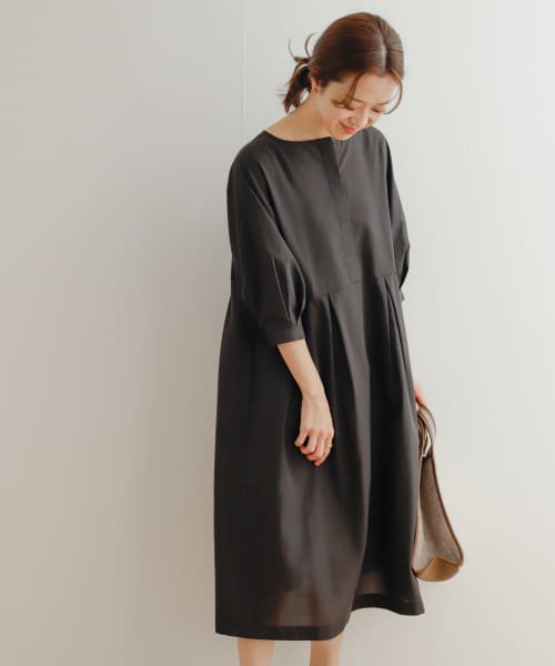 『UR TECH Smart Linen Touch』タックスリーブ切替ワンピース 人気・おすすめ｜使いやすい・旅行におすすめ 品質保証 全国発送