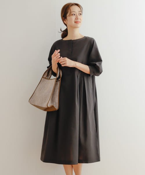 『UR TECH Smart Linen Touch』タックスリーブ切替ワンピース 人気・おすすめ｜使いやすい・旅行におすすめ 品質保証 全国発送