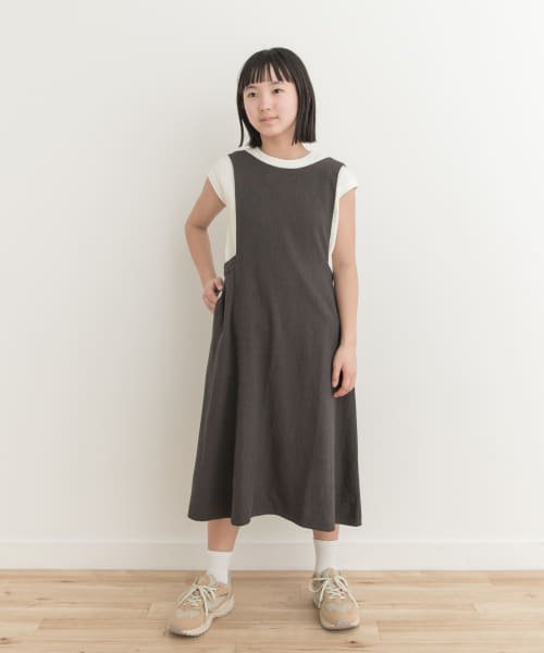 URBAN RESEARCH DOORS（Kids）(アーバンリサーチドアーズ（キッズ）)/『WEB/一部店舗限定』『親子リンク』リネンレーヨンジャンパースカート(KIDS)/img02