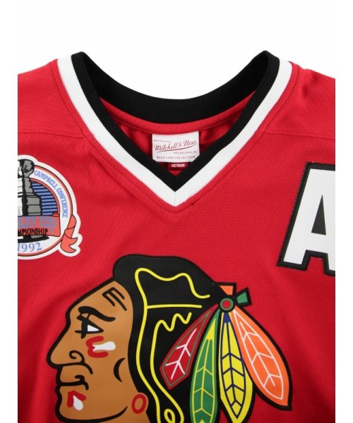 Mitchell & Ness(ミッチェルアンドネス)/クリス・チェリオス ブラックホークス ロード ブルーラインジャージ 1991－92 NHL DARK JERSEY BLACKHAWKS 1991 CHRIS /img02