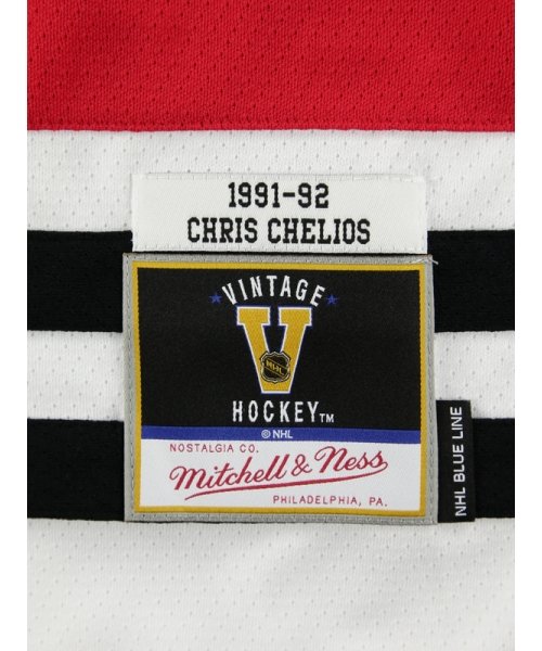 Mitchell & Ness(ミッチェルアンドネス)/クリス・チェリオス ブラックホークス ロード ブルーラインジャージ 1991－92 NHL DARK JERSEY BLACKHAWKS 1991 CHRIS /img09