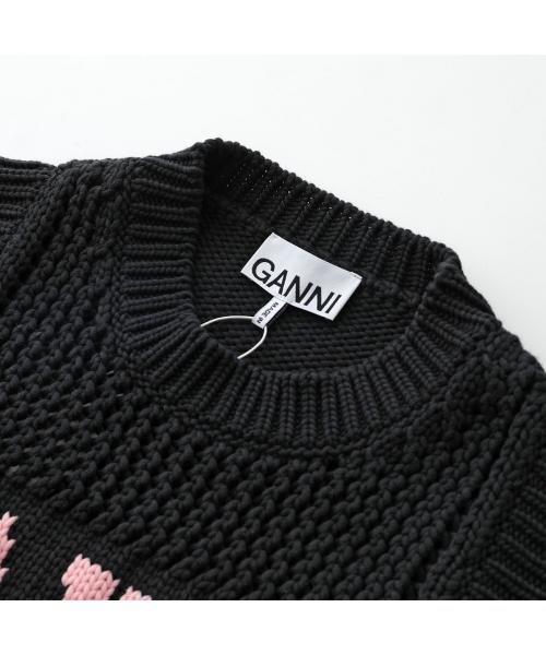 GANNI(ガニー)/GANNI ニットベスト Cotton Rope Vest ロゴ クルーネック/img09