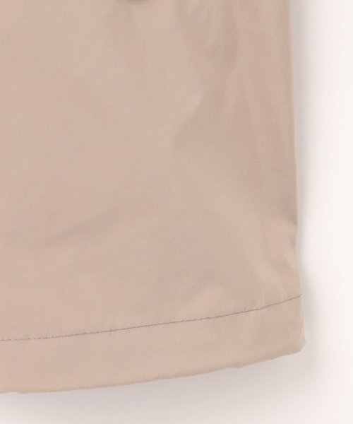 【洗える・撥水】マイクロタフタ フーデッド ショート コート 