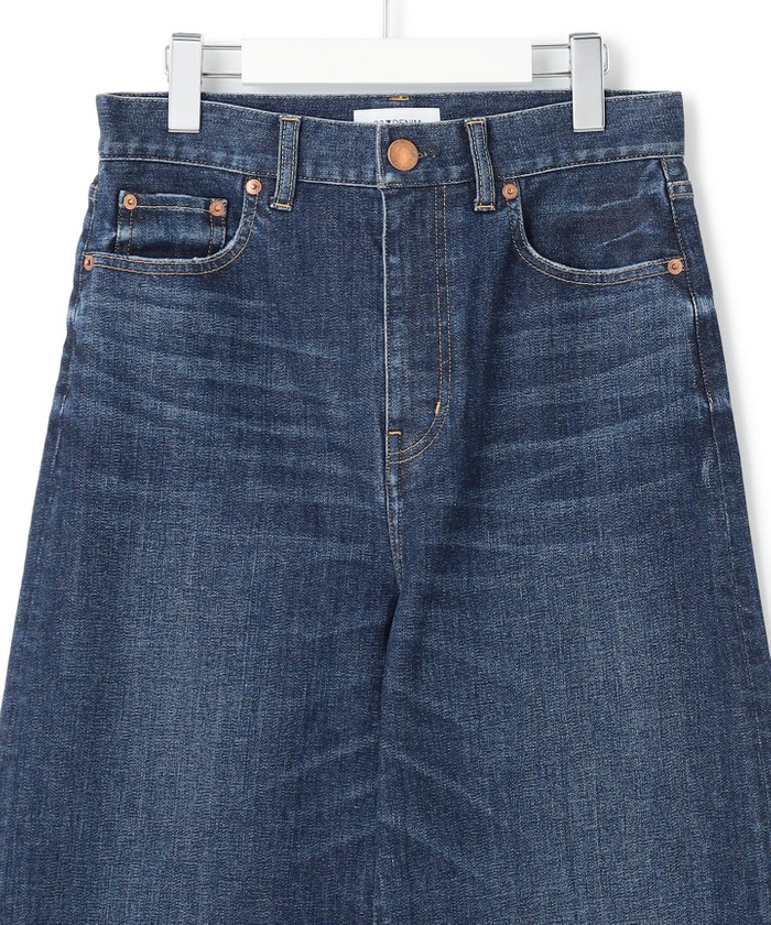 【美品】23区　DENIM ストレッチワイドパンツ　デニム　大きいサイズ 一部店舗限定】23区DENIM ストレッチ ワイドパンツ(505937193
