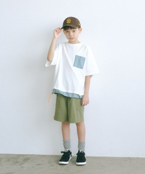 green label relaxing （Kids）(グリーンレーベルリラクシング（キッズ）)/TJ タッサーカーゴ ショートパンツ 140cm－160cm/img03