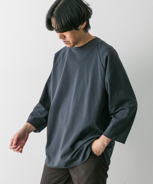 URBAN RESEARCH DOORS(アーバンリサーチドアーズ)/『イージーケア』ポンチ8分袖フットボールTシャツ/img10