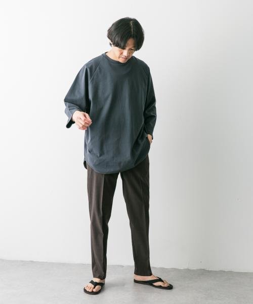 URBAN RESEARCH DOORS(アーバンリサーチドアーズ)/『イージーケア』ポンチ8分袖フットボールTシャツ/img12