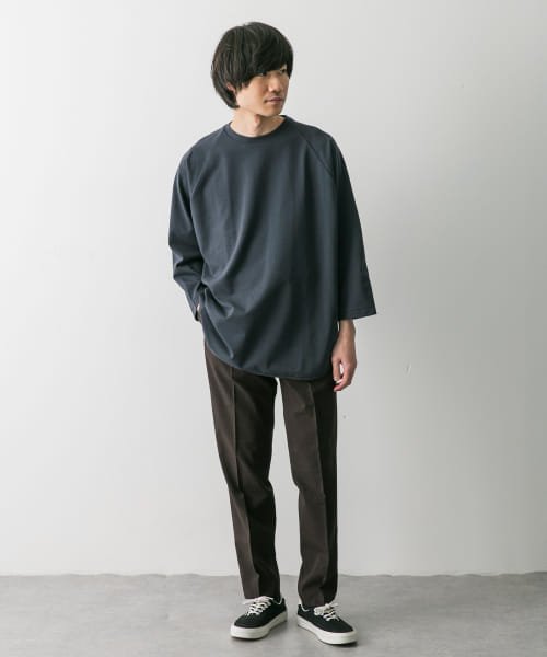 URBAN RESEARCH DOORS(アーバンリサーチドアーズ)/『イージーケア』ポンチ8分袖フットボールTシャツ/img19